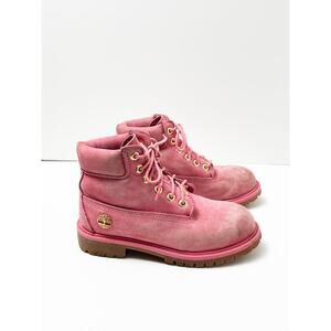 Timberland ReBOTL 6” Waterproof Boots Pink Nubuck Kids US 1
